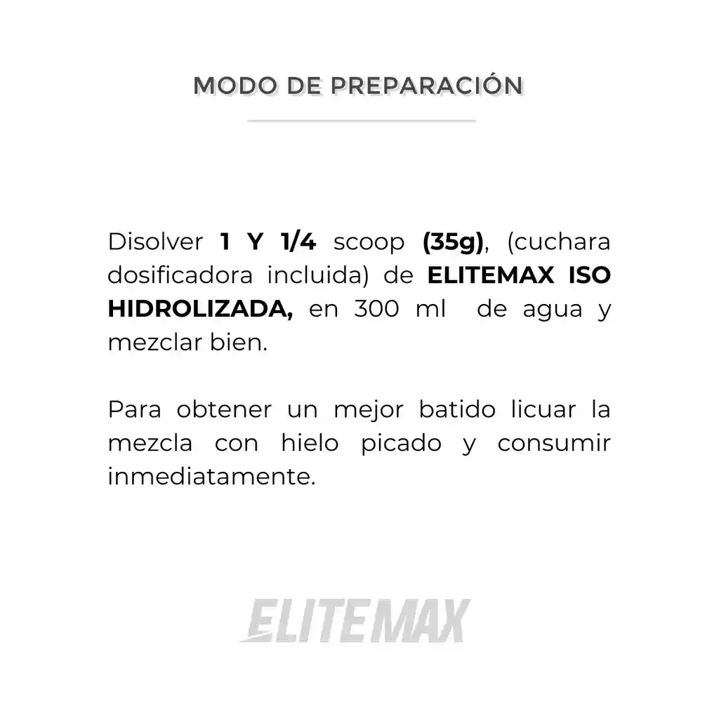 Proteina Iso Hidrolizada 2lb Elitemax