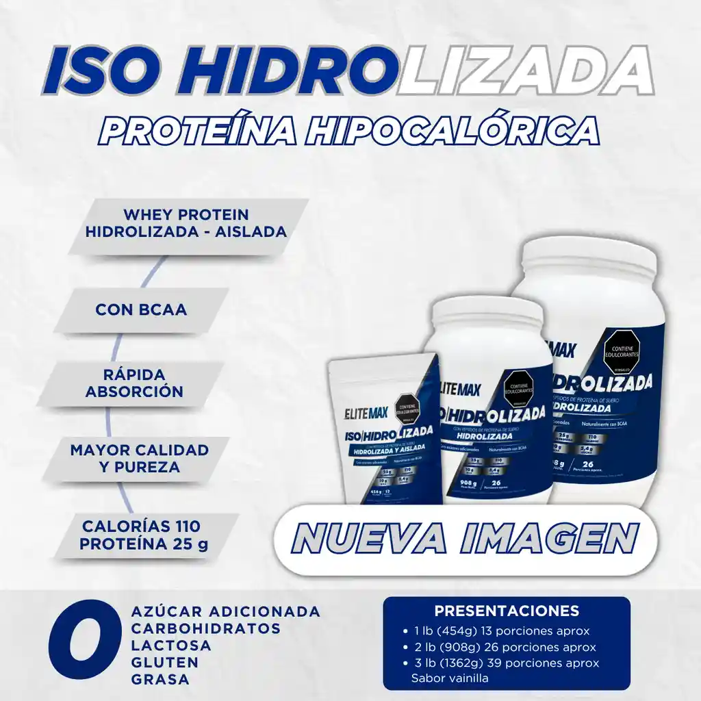 Proteina Iso Hidrolizada 3lb Elitemax