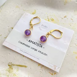 Aretes En Cuarzo Amatista