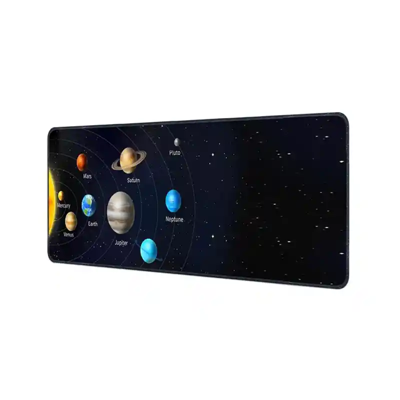 Alfombrilla De Sisitema Solar Pad Mouse Con Base Antideslizante