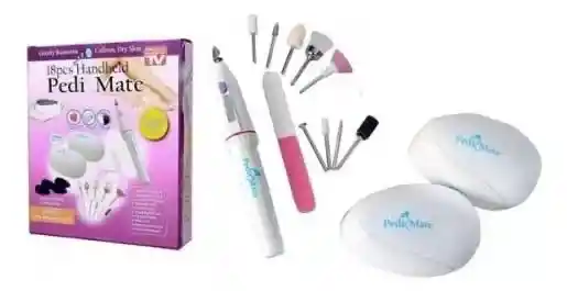 Kit Pulidor Lima Uñas Manicure Pedicure Pedimate 18 Piezas