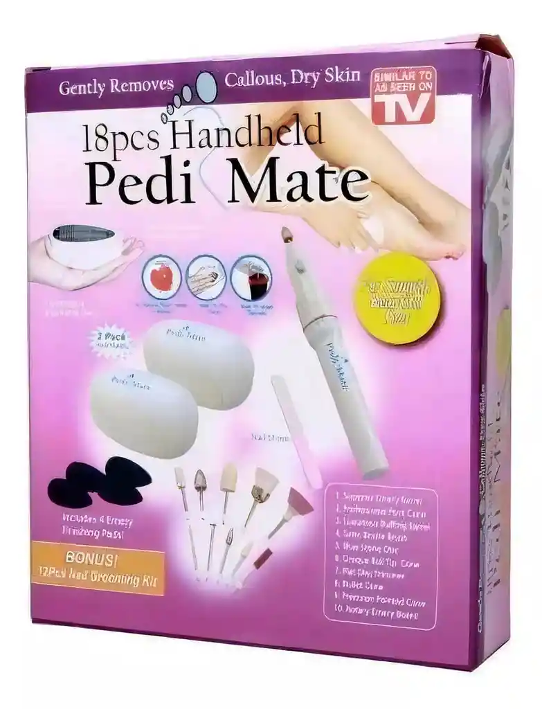Kit Pulidor Lima Uñas Manicure Pedicure Pedimate 18 Piezas