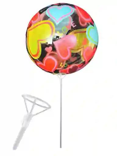 Globo Burbuja Love Con Base Decoracion Fiestas Amor