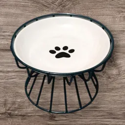 Plato Para Mascota Alto Con Base En Ceramica 002