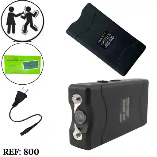 Taser Tabano Defensa Personal Con Linterna Cargador Estuche En Lona 800