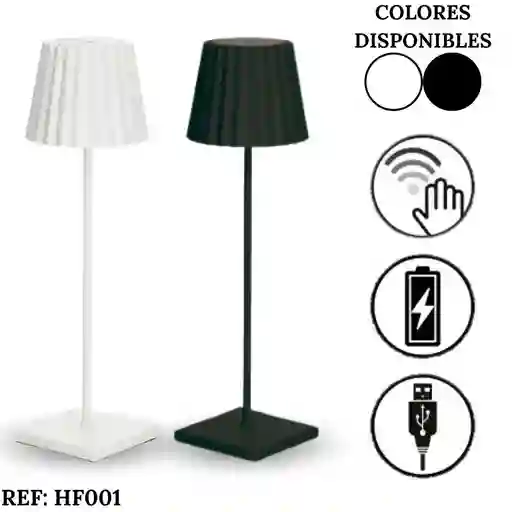 Lampara Led De Mesa Escritorio Recargable Tactil Diseño Elegante Hf001