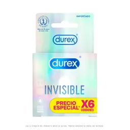 Condones Durex Invisible X6 Unidades