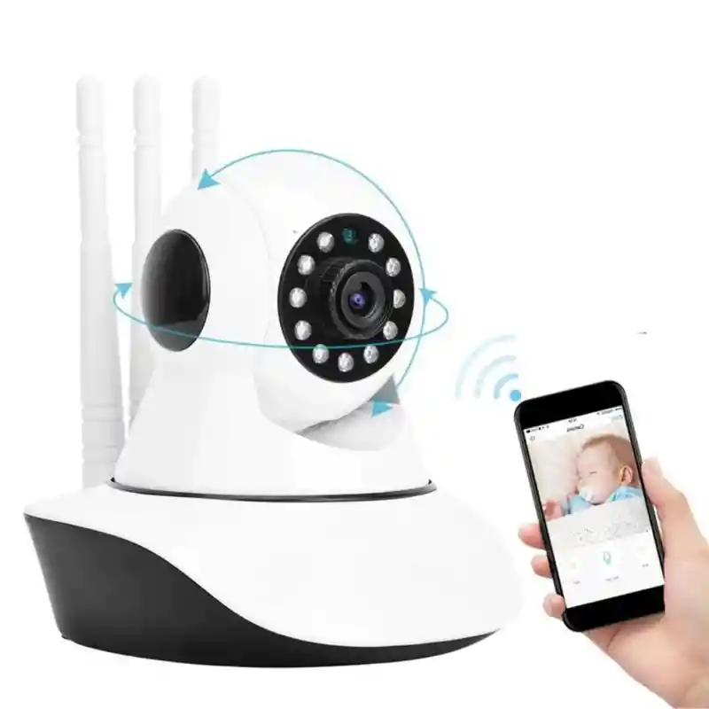 Cámara Seguridad Robot Wifi Nocturna Hd 1080p 3 Antenas