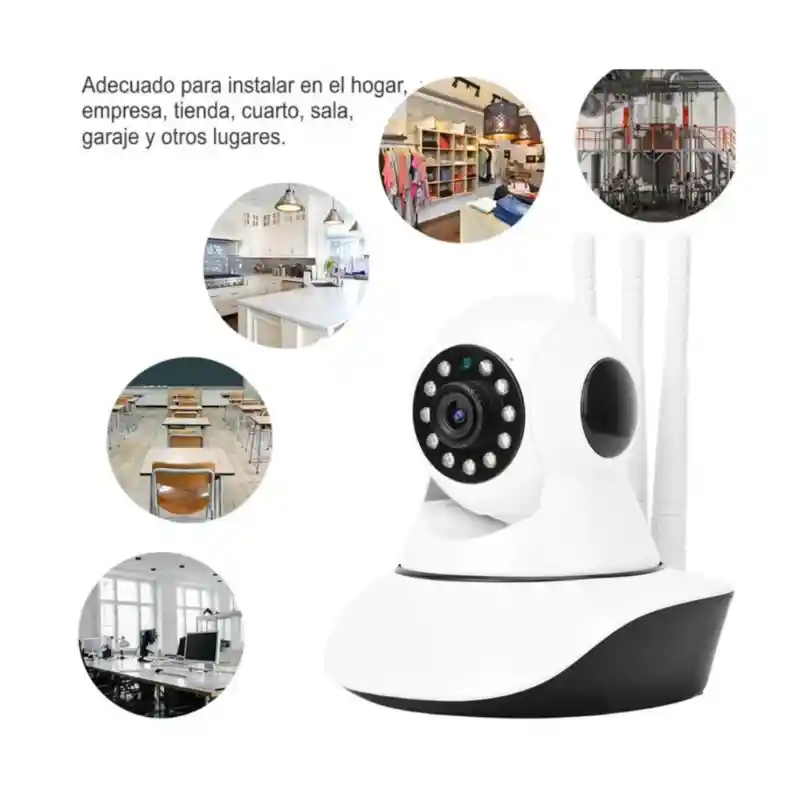 Cámara Seguridad Robot Wifi Nocturna Hd 1080p 3 Antenas