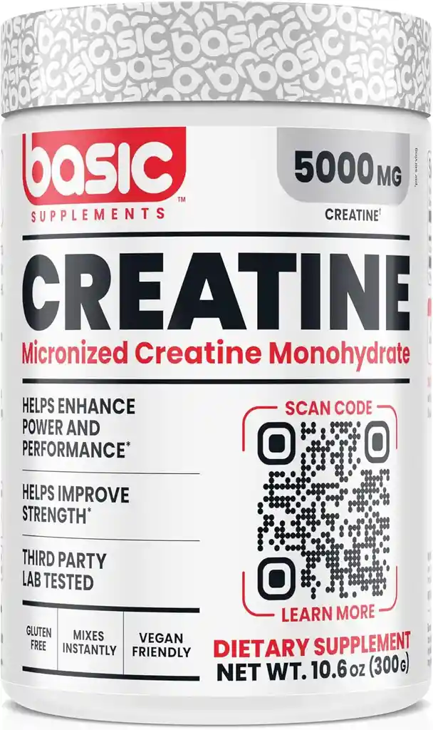 Creatina Monohidratada Micronizada 5 Gramos - 60 Serv - Basic