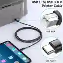 Cable Para Impresora Usb Tipo C A Tipo A-b Alta Velocidad 1.5m