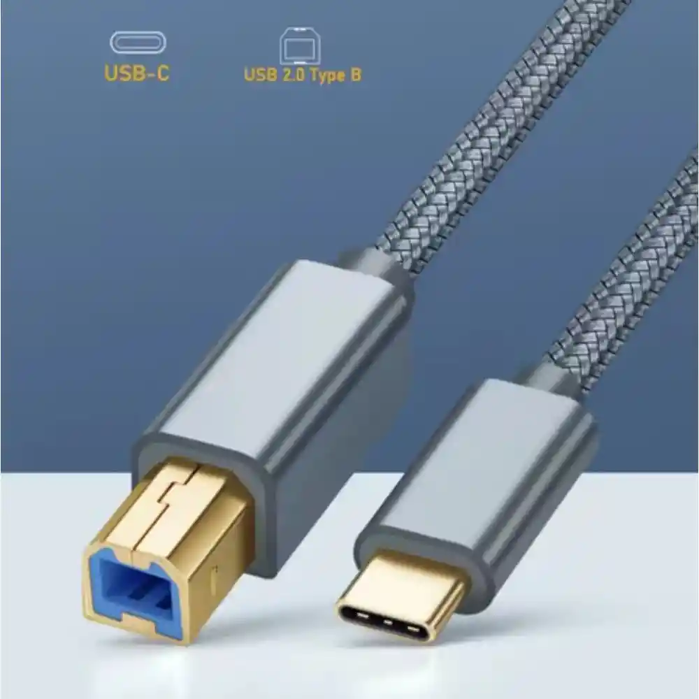 Cable Para Impresora Usb Tipo C A Tipo A-b Alta Velocidad 1.5m