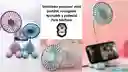 Ventilador Mini Recargable Con Pedestal Telefono