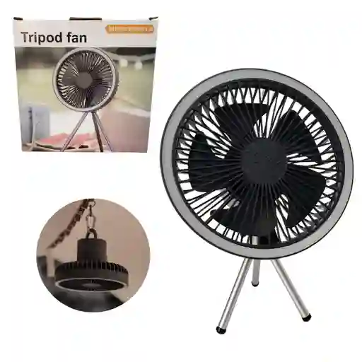 Ventilador Con Tripode Y Gancho Para Colgar Con Cable Usb