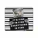 Alfombrilla De Gato Malo Pad Mouse Antideslizante 20x25cm