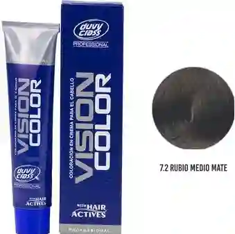 Tinte Para Cabello, 7.22 Rubio Medio Mate Profundo - Vision Color