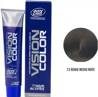 Tinte Para Cabello, 7.22 Rubio Medio Mate Profundo - Vision Color