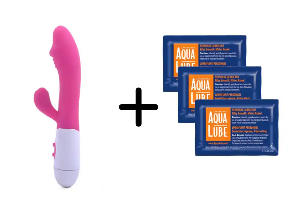 Combo Vibrador Punto G + Lubricante