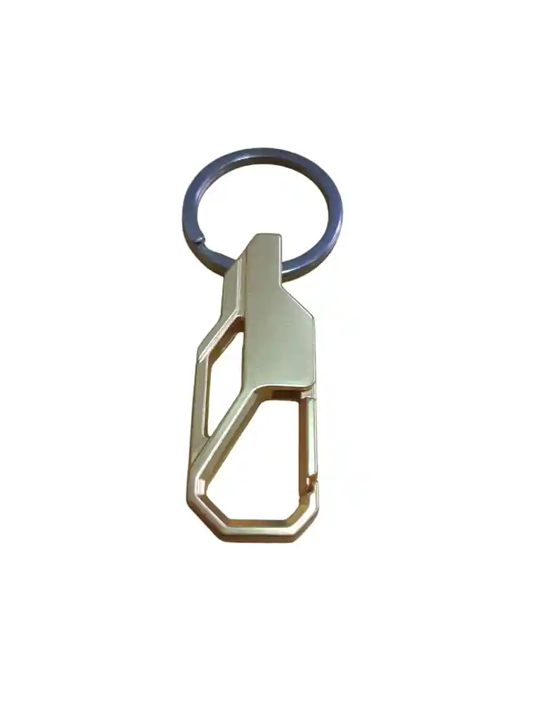 Llavero Metalico Tipo Gancho Dorado