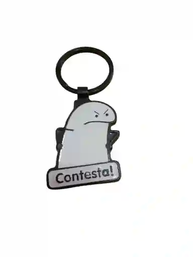 Llavero Metalico Meme ¡contesta !