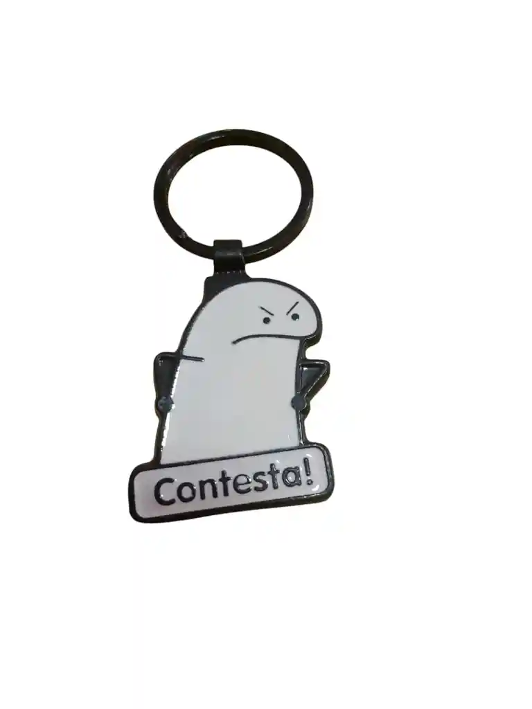 Llavero Metalico Meme ¡contesta !