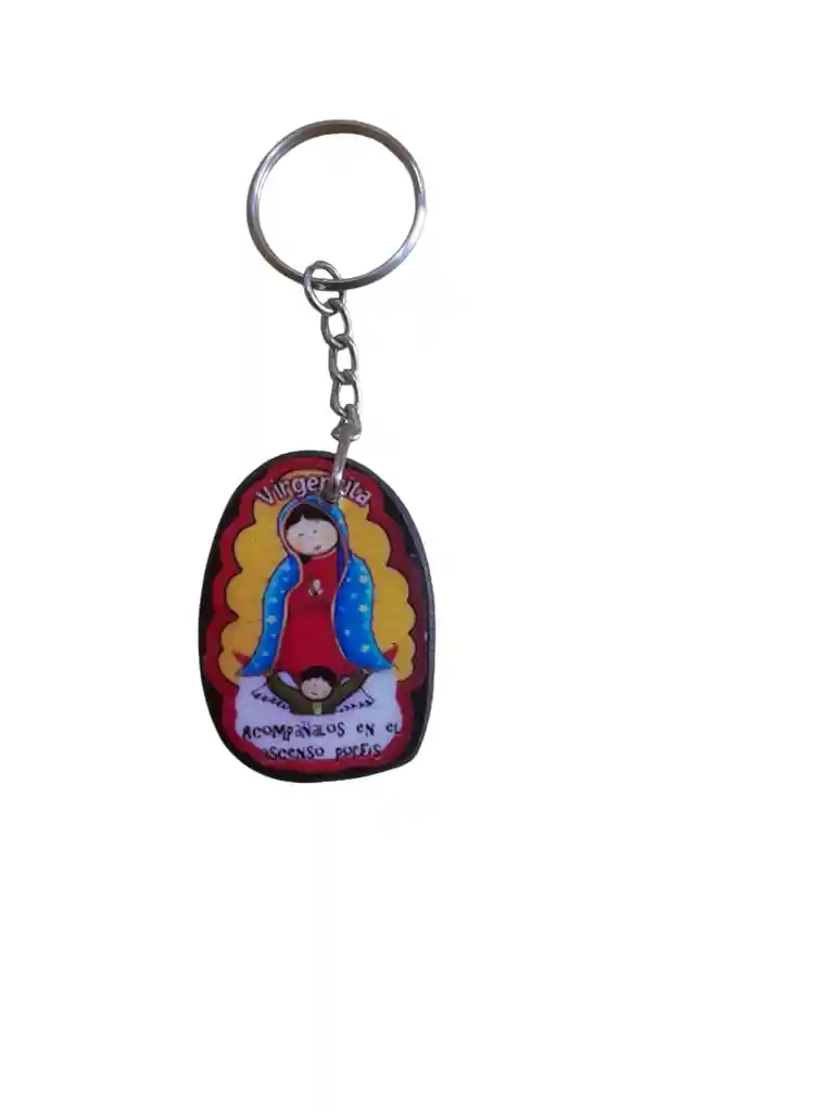 Llavero Virgen Guadalupe (en Madera)