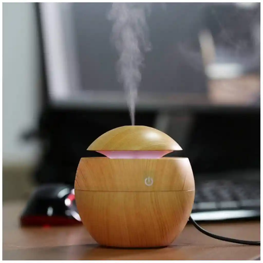 Difusor Aromático Humidificador Led 160ml + Esencia