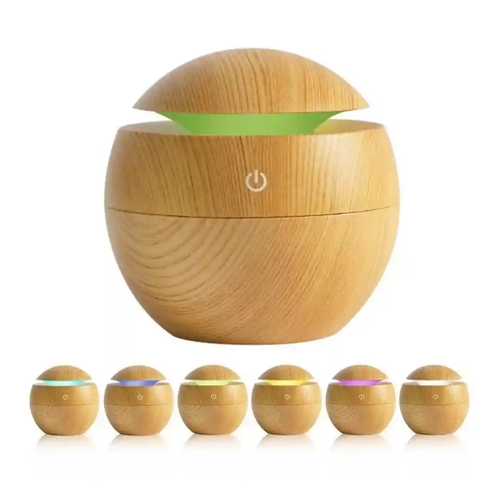 Difusor Aromático Humidificador Led 160ml + Esencia