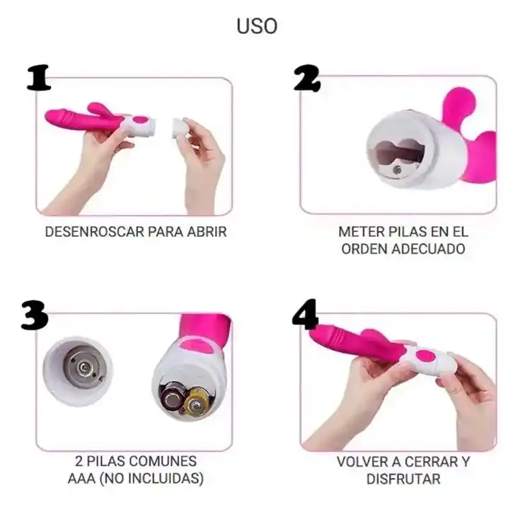 Vibrador Dildo Punto G 10 Velocidades Pilas