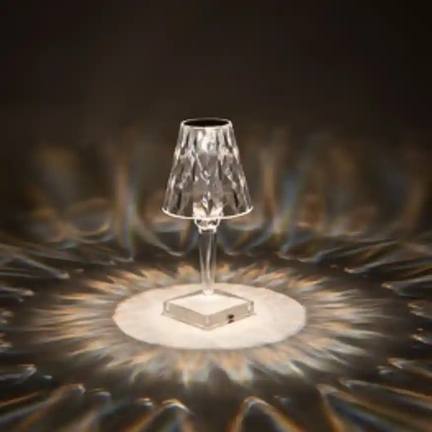 Lámpara De Mesa De Acrlico Forma Lampara
