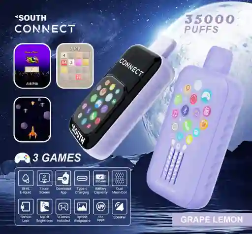 Vaper South Connect 35.000 Puffs Vape Smart Parlante Juegos Llamadas