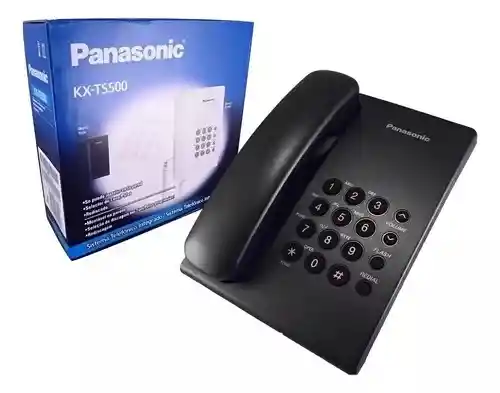 Teléfono Panasonic De Mesa Kx-ts500 Fijo - Color Negro