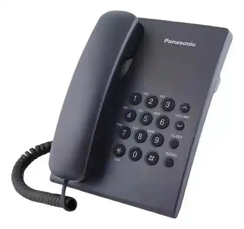 Teléfono Panasonic De Mesa Kx-ts500 Fijo - Color Negro
