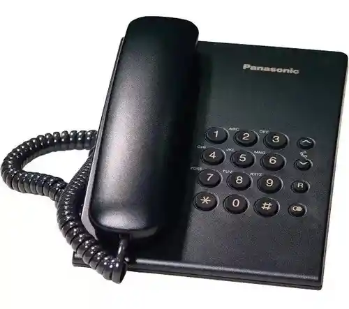 Teléfono Panasonic De Mesa Kx-ts500 Fijo - Color Negro