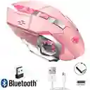 Mouse Gamer Inalambrico 2 En 1 Bluetooth Y Receptor Recargable Rgb