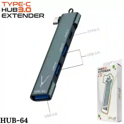 Adaptador Convertidor Multipuerto Tipo C 4 En 1 Hub Tipo C