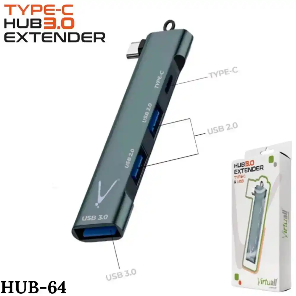 Adaptador Convertidor Multipuerto Tipo C 4 En 1 Hub Tipo C
