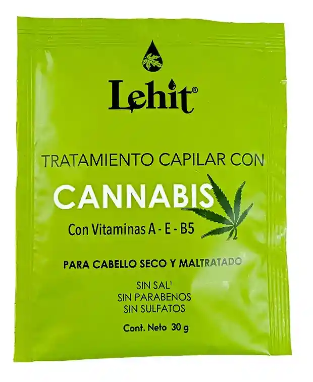 Tratamiento Capilar Con Cannabis - Vitamina A, E , B5 , Cabello Seco Y Maltratado 30g Lehit