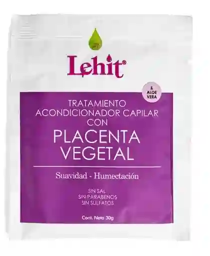 Tratamiento Acondicionador Capilar, Placenta Vegetal - 30g Lehit
