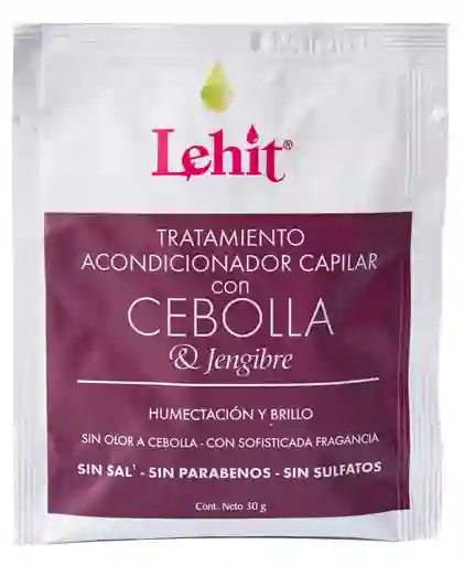 Tratamiento Acondicionador Capilar Con Cebolla Y Gengibre - 30g Lehit