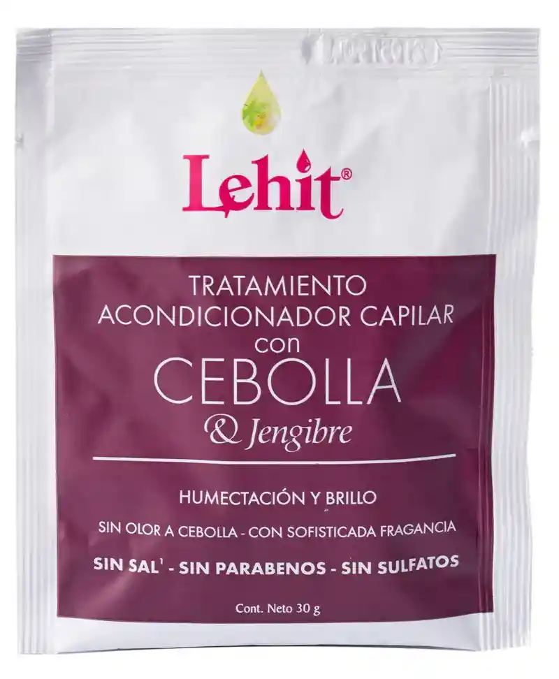 Tratamiento Acondicionador Capilar Con Cebolla Y Gengibre - 30g Lehit