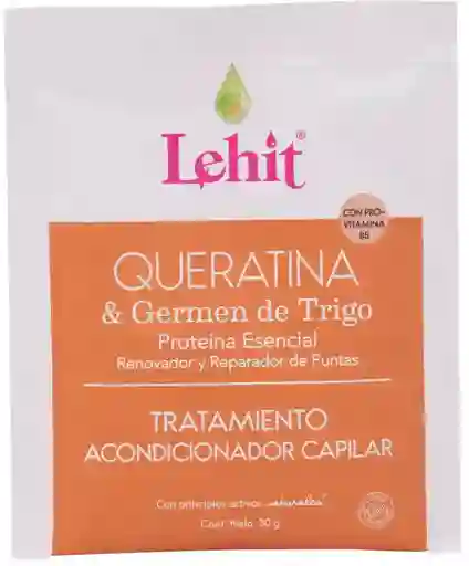 Tratamiento Acondicionador Capilar Con Queratina Y Germen De Trigo - 30g Lehit