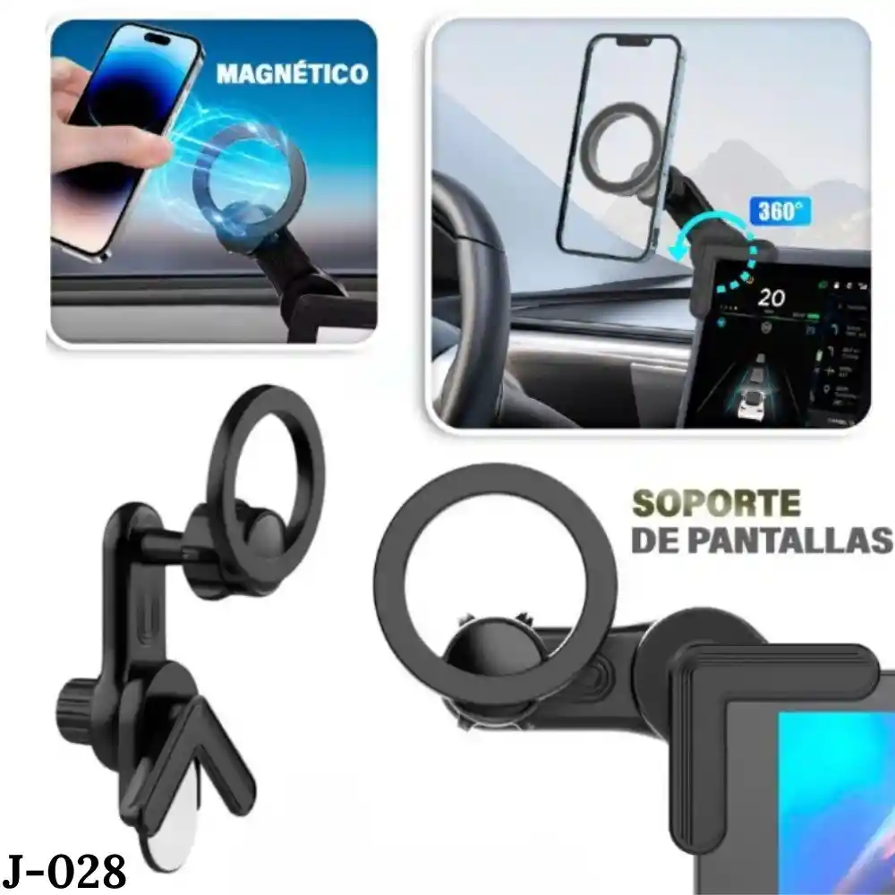 Soporte Holder Celular Para Auto 360° Ajustable Magnetico J-028