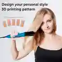 Plancha De Cabello Placas 3d Multiformas Alisadora De Pelo Color Verde Claro 110v