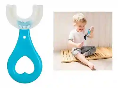 Cepillo De Dientes En Silicona Para Bebé Con Cabezal En U