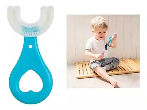 Cepillo De Dientes En Silicona Para Bebé Con Cabezal En U