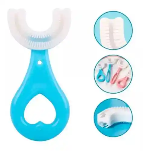Cepillo De Dientes En Silicona Para Bebé Con Cabezal En U