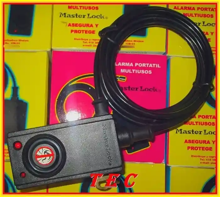 Candado Bicicleta Moto Alarma Portatil Multiusos Guaya Bici