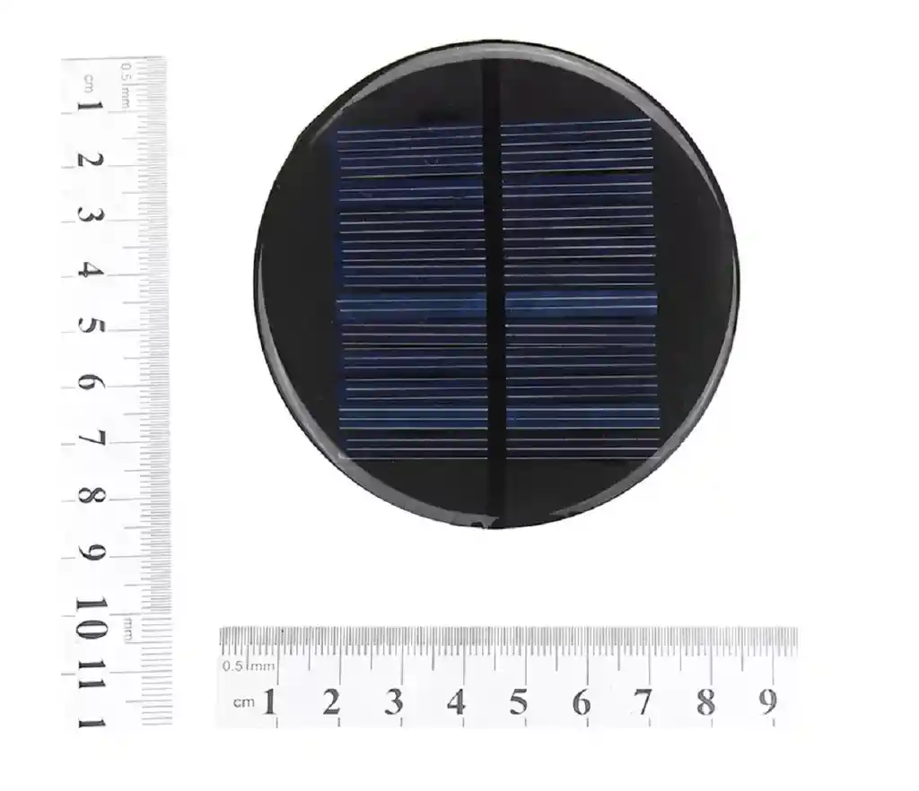 Mini Panel Solar Redondo Epoxi De Silicio Policristalino 6v