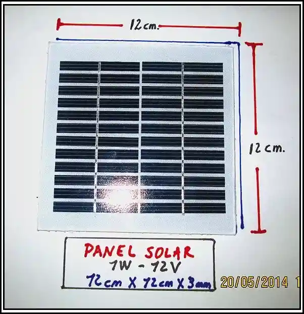 Panel Solar En Vidrio 12v. - 1w.